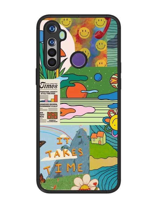 Groovy Vibes Glossy Soft Edge Case for Realme 5 Chachhi