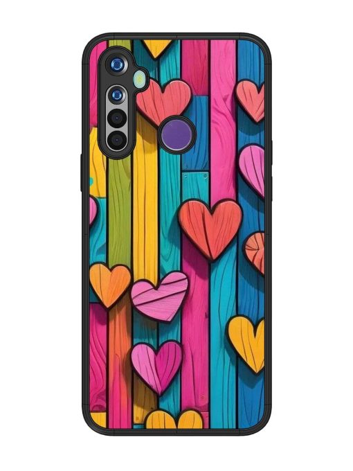 Rainbow Of Hearts Glossy Soft Edge Case for Realme 5 Chachhi