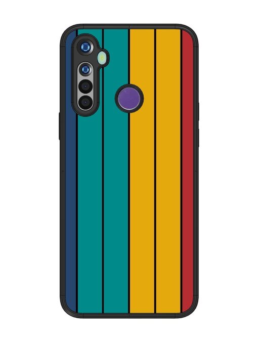 Retro Stripes Glossy Soft Edge Case for Realme 5 Chachhi