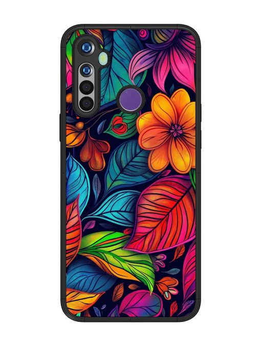 Rainbow Of Blooms Glossy Soft Edge Case for Realme 5 Chachhi