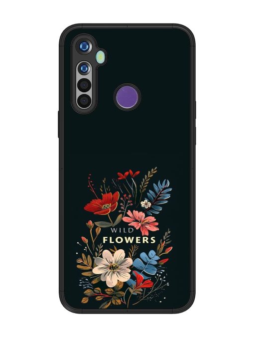 Dark Floral Glossy Soft Edge Case for Realme 5 Chachhi