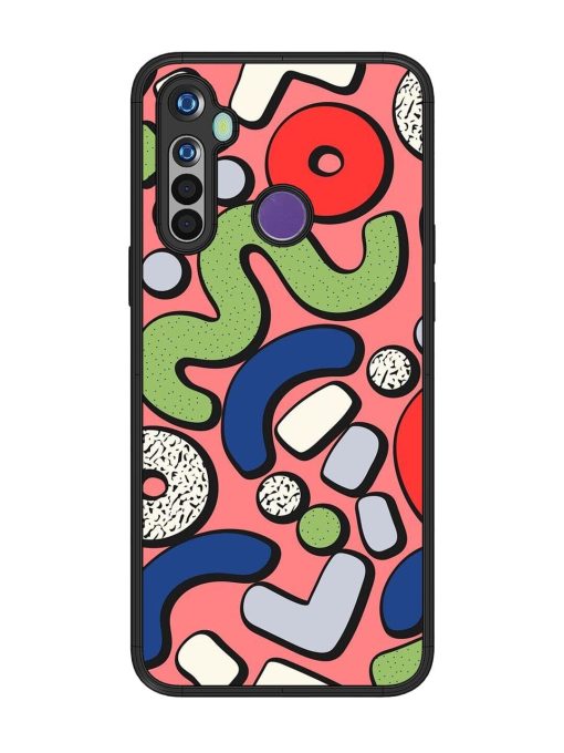 Groovy Geometric Shapes Glossy Soft Edge Case for Realme 5 Chachhi