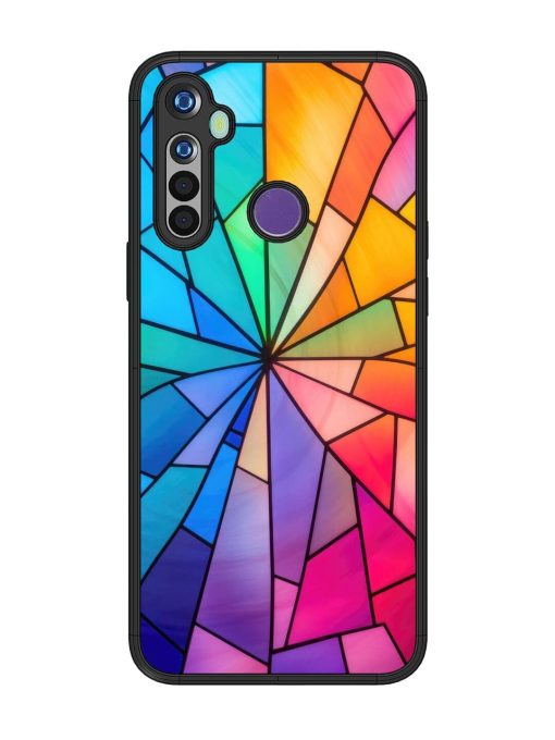 Stained Glass Kaleidoscope Of Colors Glossy Soft Edge Case for Realme 5 Chachhi