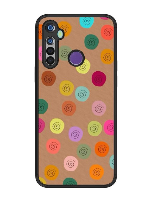 Swirly Dots On Kraft Glossy Soft Edge Case for Realme 5 Chachhi