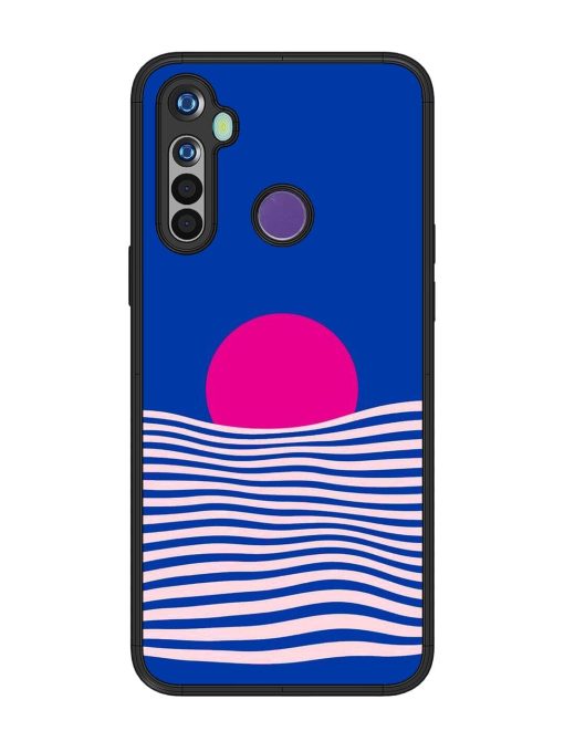 Pink Sunset Over Blue Waves Glossy Soft Edge Case for Realme 5 Chachhi