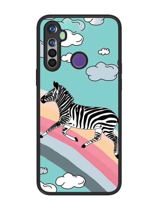 Zebra On A Rainbow Glossy Soft Edge Case for Realme 5 Chachhi