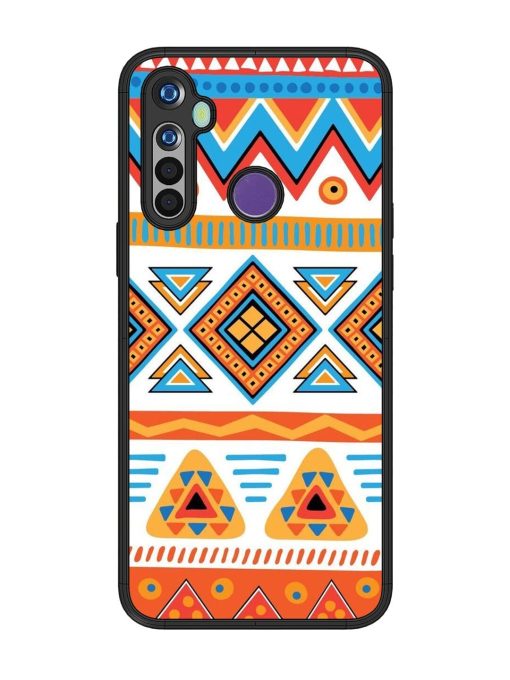 Vibrant Tribal Pattern Glossy Soft Edge Case for Realme 5I Chachhi