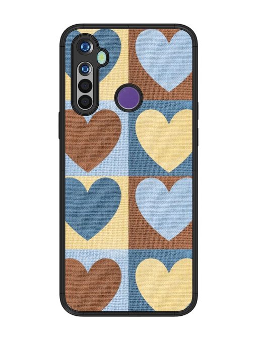 Hearts On Canvas Glossy Soft Edge Case for Realme 5I Chachhi