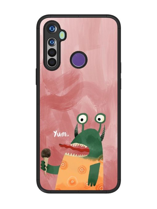 Hungry Monster Glossy Soft Edge Case for Realme 5I Chachhi