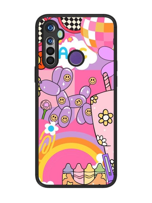 Whimsical Y2K Chaos Glossy Soft Edge Case for Realme 5I Chachhi