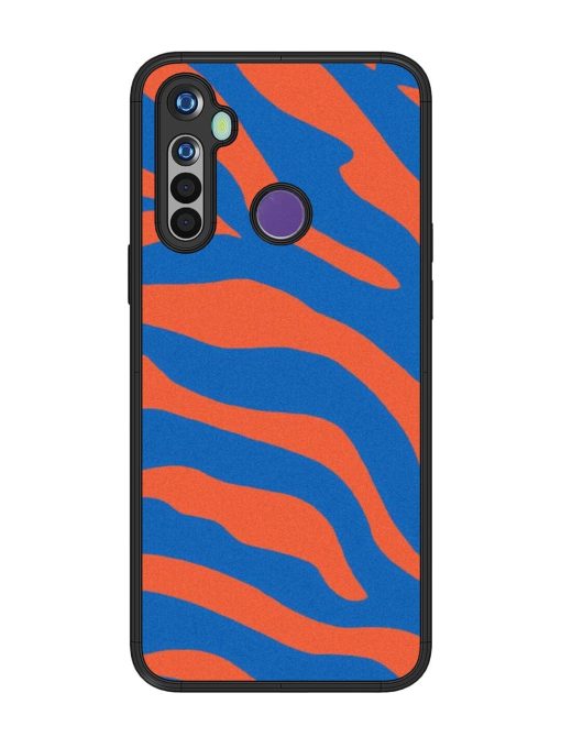 Zebra Stripes In Blue And Orange Glossy Soft Edge Case for Realme 5I Chachhi