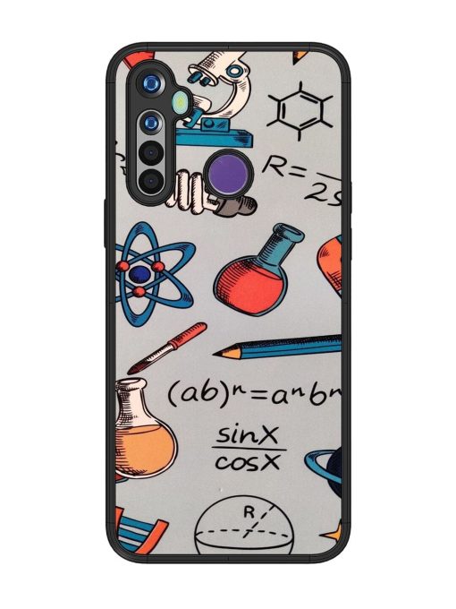 Science Doodle Delight Glossy Soft Edge Case for Realme 5I Chachhi