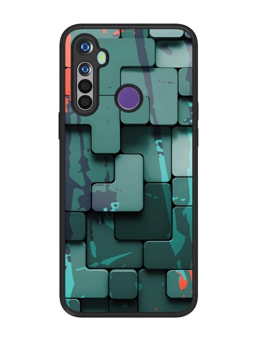 Abstract Geometric Mosaic Glossy Soft Edge Case for Realme 5I Chachhi