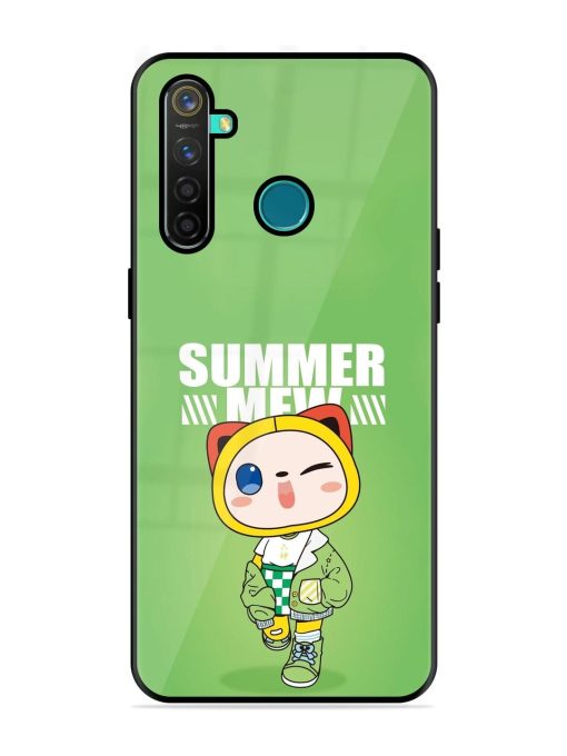 Purrfect Summer Glossy Soft Edge Case for Realme 5 Pro