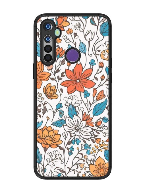 Floral Symphony Glossy Soft Edge Case for Realme 5S Chachhi