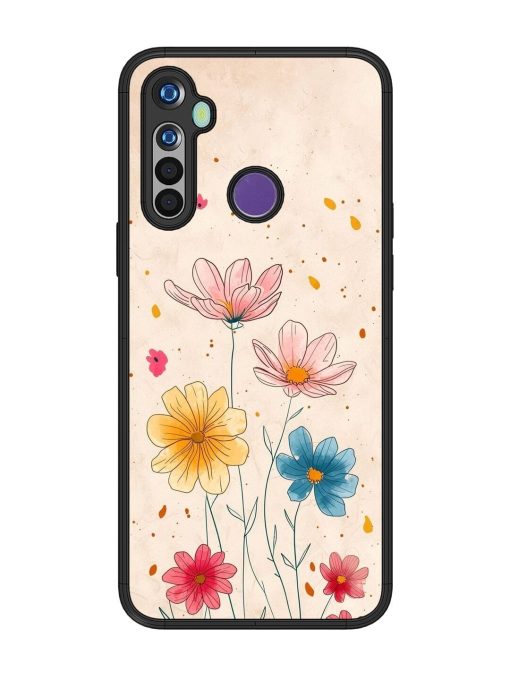 Delicate Bloom Glossy Soft Edge Case for Realme 5S Chachhi