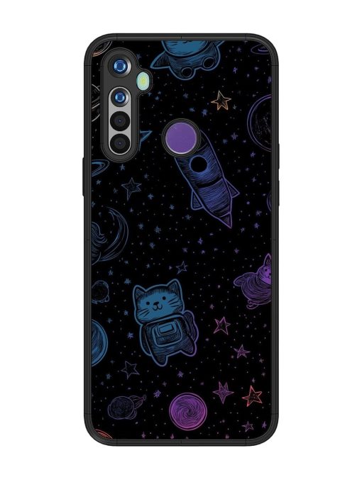 Cosmic Cat Chaos Glossy Soft Edge Case for Realme 5S Chachhi