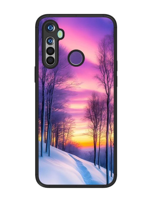 Winter'S Purple Haze Glossy Soft Edge Case for Realme 5S Chachhi