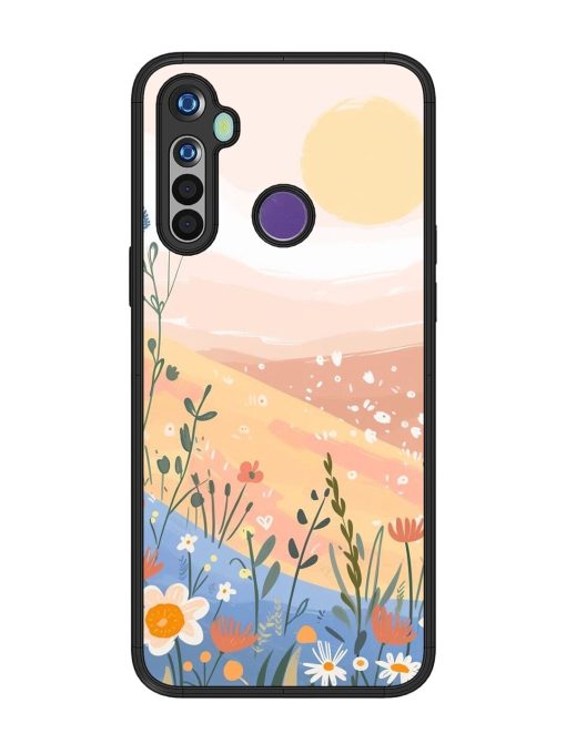 Golden Hour Blooms Glossy Soft Edge Case for Realme 5S Chachhi