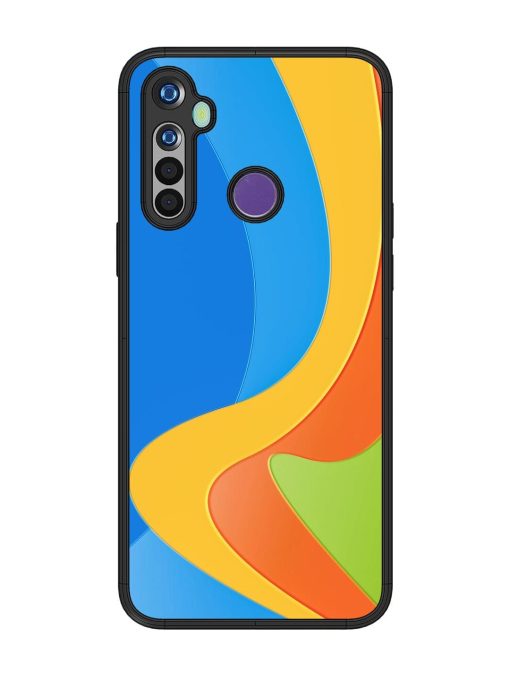 Curvy Color Cascade Glossy Soft Edge Case for Realme 5S Chachhi