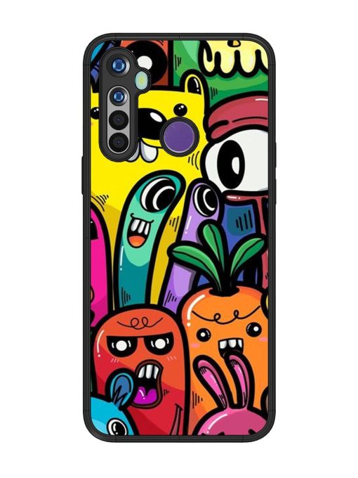 Whimsical Doodle Chaos Glossy Soft Edge Case for Realme 5S