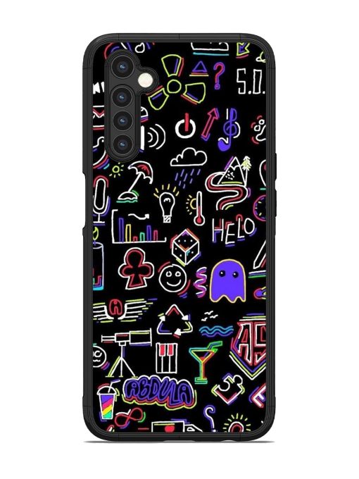 Neon Doodle Glossy Soft Edge Case for Realme 6 Chachhi