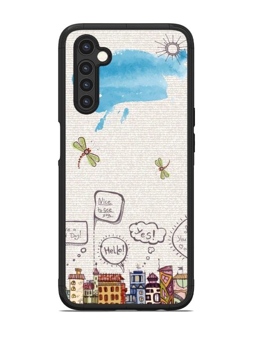 Doodle City Glossy Soft Edge Case for Realme 6 Chachhi