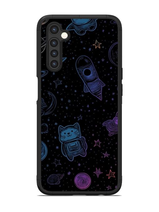 Cosmic Cat Chaos Glossy Soft Edge Case for Realme 6 Chachhi