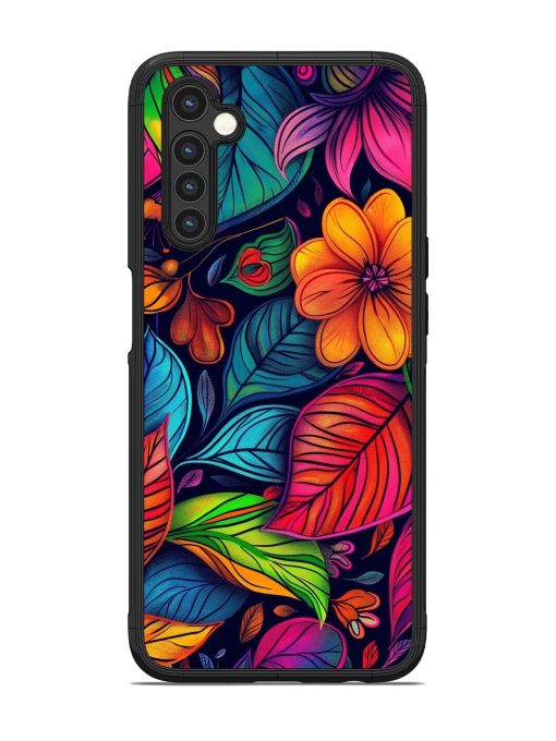 Rainbow Of Blooms Glossy Soft Edge Case for Realme 6 Chachhi