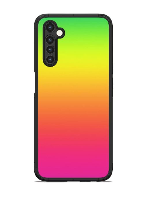 Rainbow Gradient Glossy Soft Edge Case for Realme 6 Chachhi