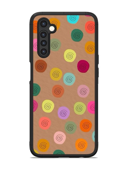 Swirly Dots On Kraft Glossy Soft Edge Case for Realme 6 Chachhi