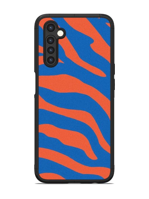 Zebra Stripes In Blue And Orange Glossy Soft Edge Case for Realme 6 Chachhi