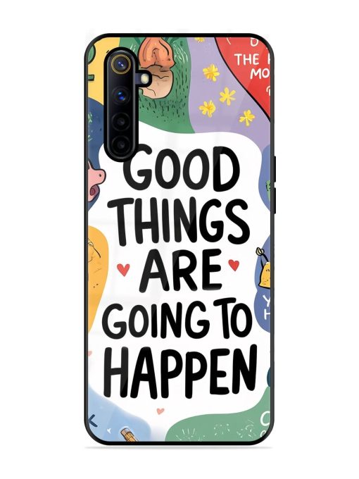 Uplifting Scribbles Glossy Soft Edge Case for Realme 6I Chachhi