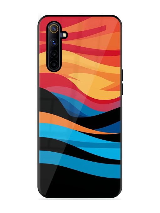 Blazing Currents Glossy Soft Edge Case for Realme 6I Chachhi