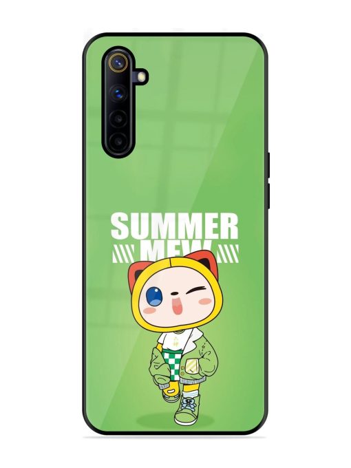 Purrfect Summer Glossy Soft Edge Case for Realme 6I Chachhi