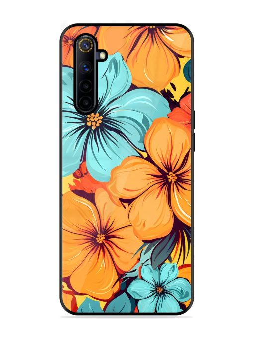 Tropical Bloom Glossy Soft Edge Case for Realme 6I Chachhi