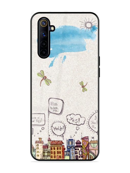 Doodle City Glossy Soft Edge Case for Realme 6I Chachhi