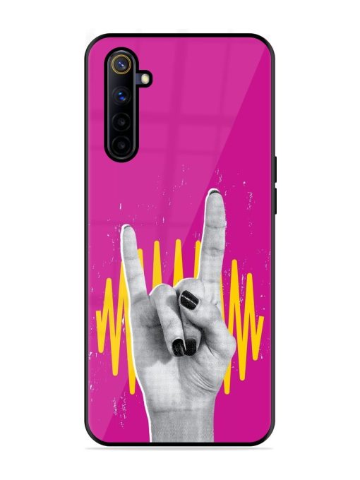 Rock Hand Glossy Soft Edge Case for Realme 6I Chachhi