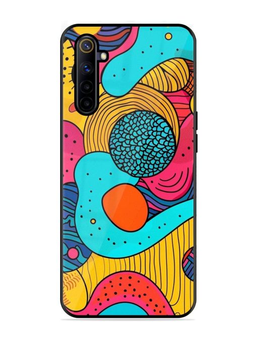 Psychedelic Patterns Glossy Soft Edge Case for Realme 6I Chachhi