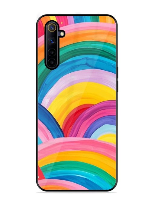 Rainbow Symphony Glossy Soft Edge Case for Realme 6I Chachhi