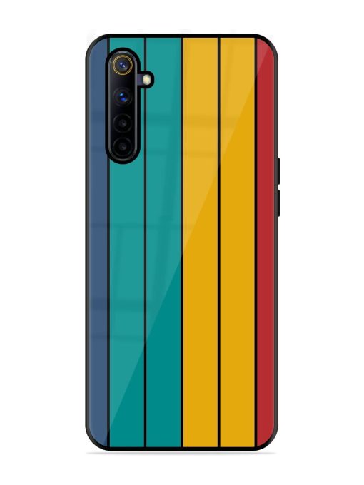 Retro Stripes Glossy Soft Edge Case for Realme 6I Chachhi