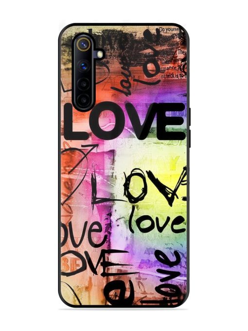 Love Graffiti Glossy Soft Edge Case for Realme 6I Chachhi