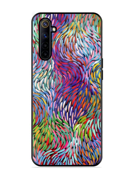 Vibrant Waves Glossy Soft Edge Case for Realme 6I Chachhi