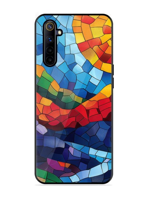 Mosaic Sunset Glossy Soft Edge Case for Realme 6I Chachhi