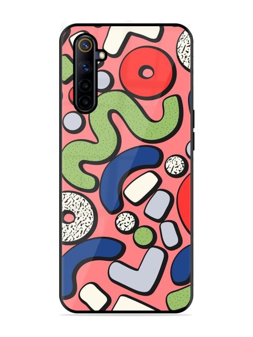 Groovy Geometric Shapes Glossy Soft Edge Case for Realme 6I Chachhi