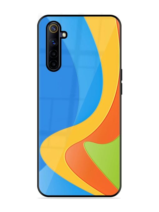 Curvy Color Cascade Glossy Soft Edge Case for Realme 6I Chachhi