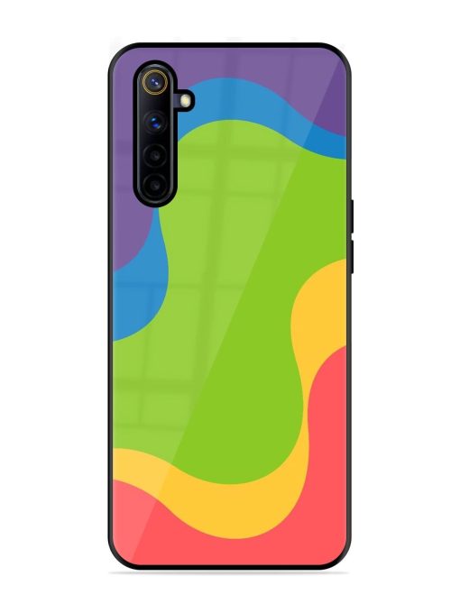 Wavy Rainbow Wonderland Glossy Soft Edge Case for Realme 6I Chachhi