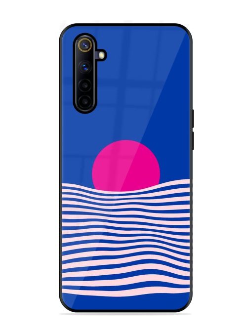 Pink Sunset Over Blue Waves Glossy Soft Edge Case for Realme 6I Chachhi