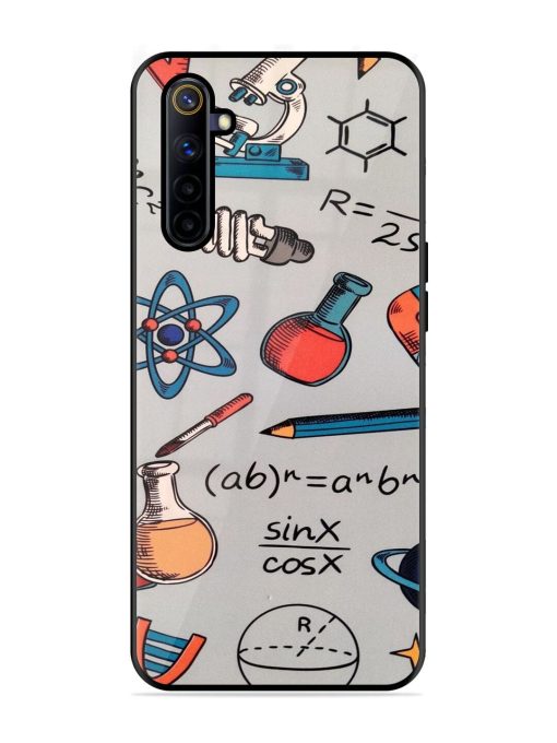 Science Doodle Delight Glossy Soft Edge Case for Realme 6I Chachhi