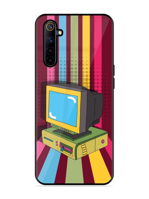 Retro Tech Vibes Glossy Soft Edge Case for Realme 6I Chachhi